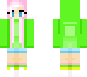 girl with green hoodie