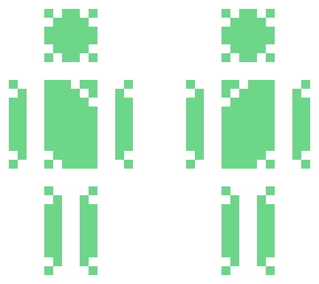 green and white pixel