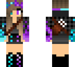 purple blue quiver girl