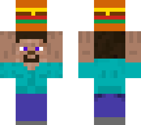 steve carrying burger