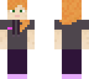 alex with enderman clothes