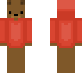 bear in red hoodie
