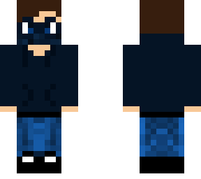 blue addidas hoodie with glasses and brown hair and corona mask