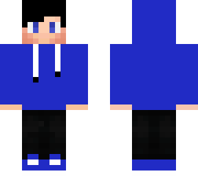 blue hoodie boy with black hair