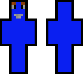 blue outlined with face