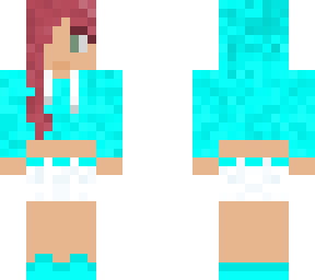 brielle- my oc - aqua cropped hoodie