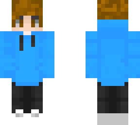 brown hair and eyes blue hoodie person (slim)