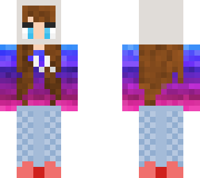 brown hair hoodie space-girl!