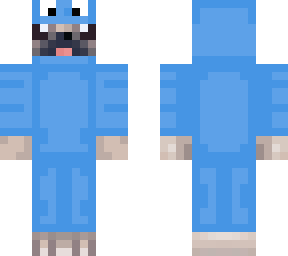 cookie monster pug but i made it