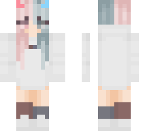 devil hoodie pastel hair girl