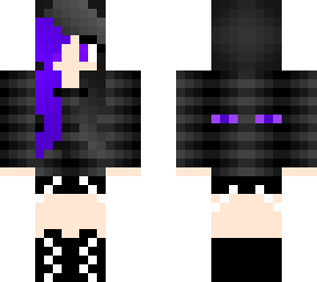 half black and purple hair