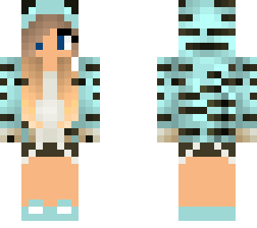 light blue tiger girl hoodie (edit)