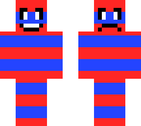 red & blue smile with a twist