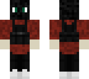 red with mask