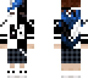white and black bunny mask- blue edition lol