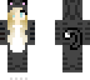 blonde girl in a tabby cat onesie