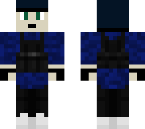 blue with helmet