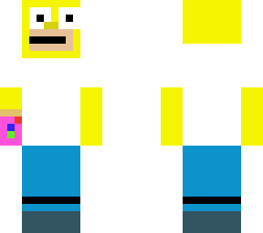 detailed homer simpson with a donut in hand