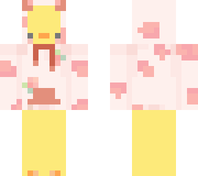 duck in pink cow hoodie