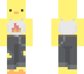 duck with a tank top and ripped jeans