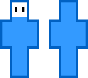 Fall Guys Skin Blue Minecraft Skin