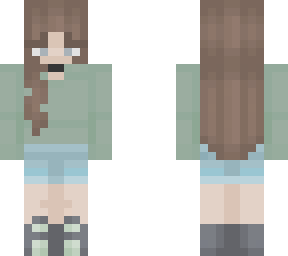 green hoodie girl