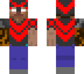herobrine with ruby chest and helmet