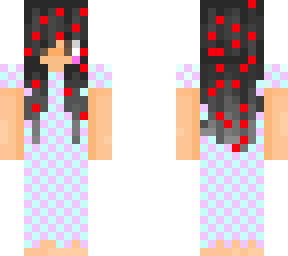 pajama girl with red highlights