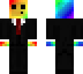 rainbow slime with a suit