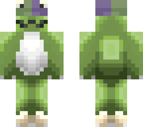scoots purp and green frog hat