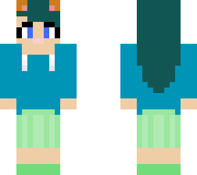 teal hair girl