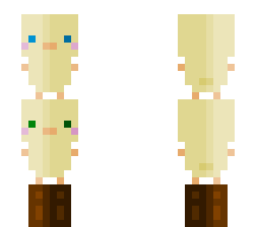 two cute lilttle ducks standing on one another