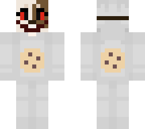 vanny in a white / light gray cookie monster onesie