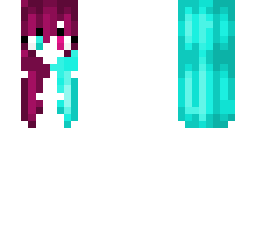 blue hb with pink bangs