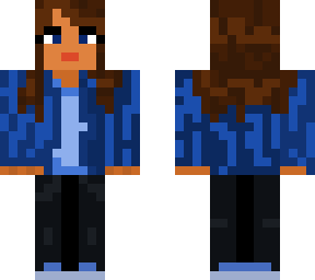 girl in blue sweater