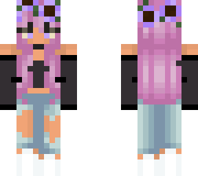 purple sunflower girl