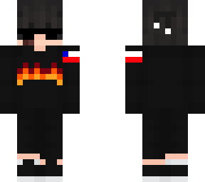 skin facherita con lentes con la bandera de chile