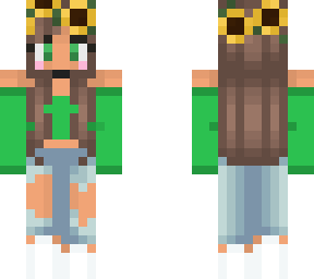 sunflower green aestethic girl