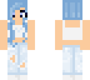 blue hair with pigtails and a crop top! (updated)