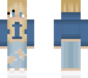 blue hoodie girl
