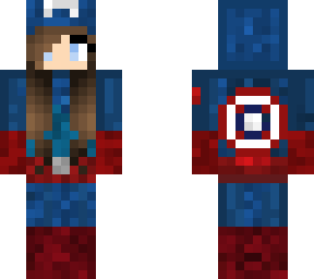 captain america girl blue eyed