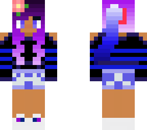 cute purple and blue girl