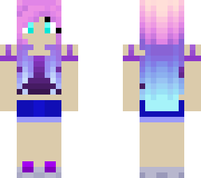 cute purple and blue girl