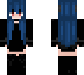 demon girl blue hair