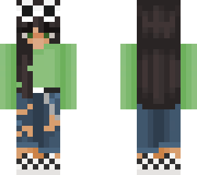 girl with green shirt and derp face