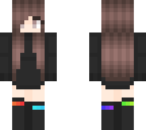 rainbow + black hoodie