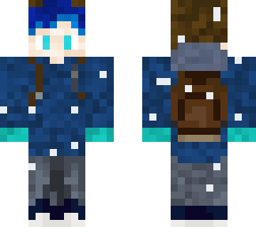 skin de chico amante del azul en la nieve