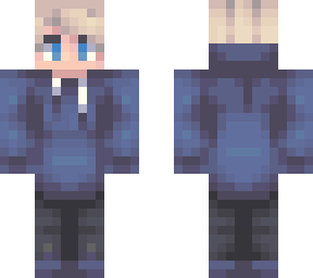 Blonde Boy with Blue Hoodie | Minecraft Skin