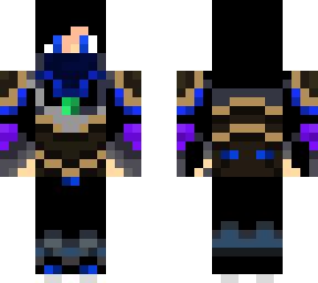 blue and purple armour