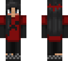 girl red black